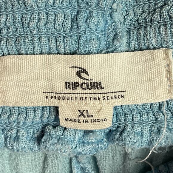 Ripcurl Womens Surf Pants Pure Cotton Drawstring Boho Chic Pants Blue - Picture 4 of 15
